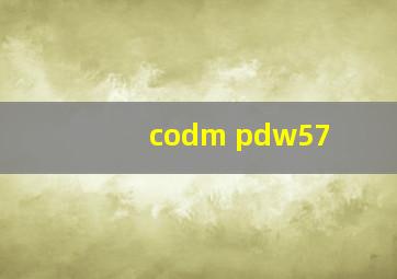 codm pdw57